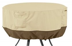 Classic Accessories Veranda Round Patio Table Cover – Durable and Water Resistant Patio Se ...