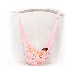 2017 Newborn Baby Hammock Photo Props,Besutana Handmade Crochet Knitted Woolen Unisex Pink