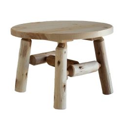 Lakeland Mills Cedar Log Round Coffee Table, Natural