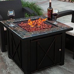 Outdoor Patio Heaters LPG Propane Fire Pit Table, Medium Size