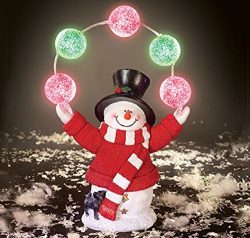 Trenton Gifts Solar Juggling Snowman Christmas Light Decor