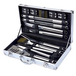 Kacebela BBQ Tools Set, 19-Piece Grill Tools set, Heavy Duty Stainless Steel Barbecue Grilling U ...