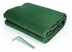 Camco 42880 Reversible Awning Leisure Mat (6′ x 9′, Green)