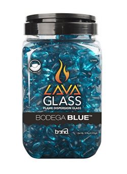 Mini Lavaglass for Gas Fire Pits, Bodega Blue