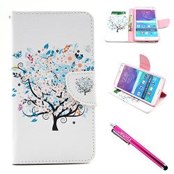 Galaxy Note 4 Case, Firefish [Kickstand] [Card Slots] Slim Flip PU Leather Wallet [Shock Absorpt ...