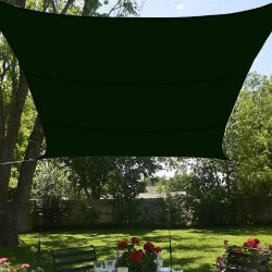 BlueDot Trading Rectangle Shade Sail-Breathable Mesh, 13 by 16.5 Foot, Green