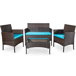 Merax 4 PCS Patio Furniture Set Outdoor Garden Conversation Set