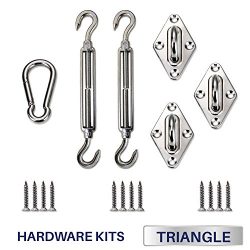 Windscreen4less Sun Shade Sail Hardware Kit – 6 Inches – Super Heavy Duty – Fo ...