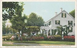 Vintage Postcard Print | New England Pergolas, Vinehurst, Residence of L. G. Hoyt, Kingston, New ...