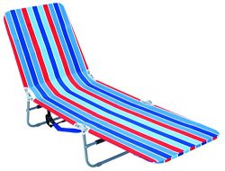Rio Brands Backpack Lounger Multi Position, Red Blue and Turquoise Stripe