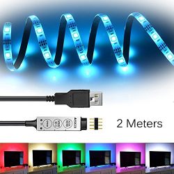 Led Strip Lights SOKATON 6.6Ft 60Leds TV Backlight Kit USB Bias Monitor Lighting Waterproof 5050 ...