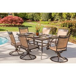 Hanover FNTDN7PCSWTN Fontana 7-Piece Dining Set