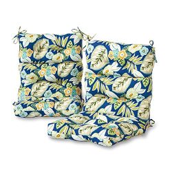 Greendale Home Fashions Outdoor High Back Chair Cushion (set of 2), Marlow