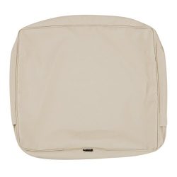 Classic Accessories Montlake Patio FadeSafe Back Cushion Slip Cover, Beige, 21″Wx22″ ...