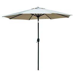 SNAIL Aluminum 9 foot WindProof Push Button Tilt Outdoor Patio Umbrella Pool Deck Garden Table S ...