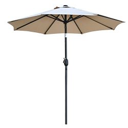 SNAIL 7’2″ Tilting Small Patio Umbrella Sunshade 1000 Hours Fade-resistant Outdoor T ...