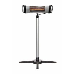 e-Joy Outdoor/Indoor Patio Heater with Remote and Offset Pole, For Wall Mounting or Free Standin ...