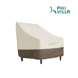 PHI VILLA Patio Lounge Chair/Club Chair Cover, Durable Waterproof Outdoor Furniture Cover, Mediu ...