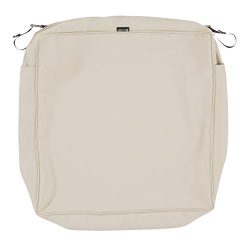 Classic Accessories Montlake Patio FadeSafe Seat Cushion Slip Cover, Beige, 21″Wx21″ ...