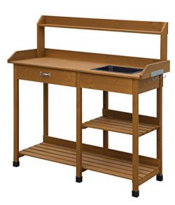 Convenience Concepts Deluxe Potting Bench, Light Oak