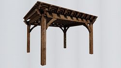 SHADESCAPE – 14×16 Pergola – 8,000 Series Heavy Timber Kit – 8×8 Pos ...