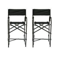 Impact Canopy Director’s Chair, Tall Folding Director’s Chair, Heavy Duty, Set of 2  ...