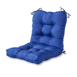 Greendale Home Fashions Indoor/Outdoor Seat/Back Chair Cushion, Marine Blue