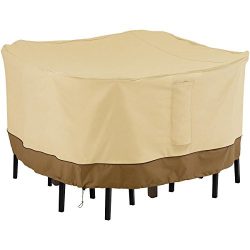 Classic Accessories 55-906-031501-00 Veranda Square Bar Height Table & Chair Set Cover, Medium