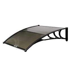 Kinbor Outdoor Door Window Outdoor Awning Solid Polycarbonate Patio Sunshade Cover Canopy Arc-Sh ...