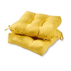 Greendale Home Fashions 20-inch Outdoor Chair Cushion (set of 2), Sunbeam