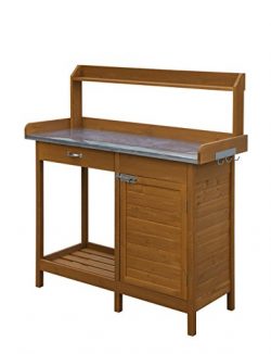 Convenience Concepts Deluxe Potting Bench With Cabinet