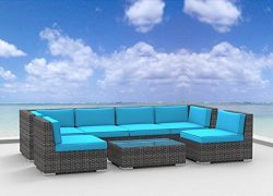 Urban Furnishing.net – OAHU 7pc Modern Outdoor Backyard Wicker Rattan Patio Furniture Sofa ...