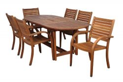 Amazonia Arizona 7-Piece Eucalyptus Oval Dining Set