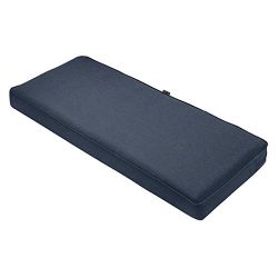 Classic Accessories Montlake Patio FadeSafe Bench Cushion, Indigo 59″Wx18″Dx3″T