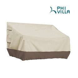 PHI VILLA Patio Bench Cover-Outdoor Loveseat Lounge Cover Water Proof and UV Resistant, Medium