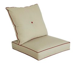 Bossima Indoor/Outdoor Light Khaki Deep Seat Chair Cushion Set