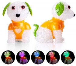 Newest Puppy Dog Shape Kids Night Lights 7-Color Changing Bedside Baby Nursery Animal LED Desk L ...