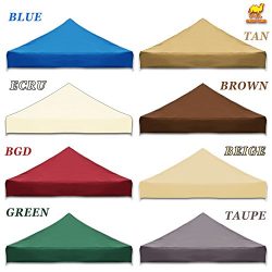 STRONG CAMEL Ez pop Up Canopy Replacement Top instant 10’X10′ gazebo EZ canopy Cover ...