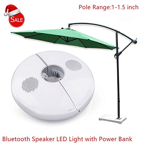 Beach Umbrella Bluetooth Speaker Light with RGB Colors Changing, BooTaa