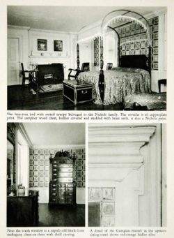 1950 Rotogravure Salem Massachusetts Furniture Bed Canopy Mantel Tiles House – Original Ro ...