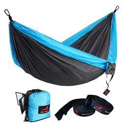 Honest Outfitters Single Camping Hammock With Basic Hammock Tree Straps,Portable Parachute Nylon ...