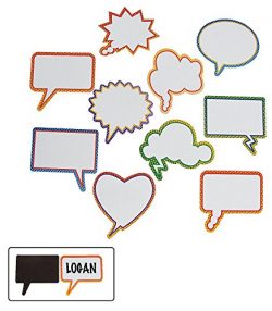 Dry Erase Conversation Bubble Magnets (10 pcs./set) Approx. 4 1/4″ – 5″ x 4 1/ ...