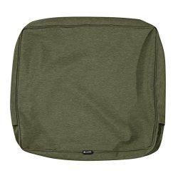Classic Accessories Montlake Patio Back Cushion Slip Cover, Heather Fern, 25x20x4