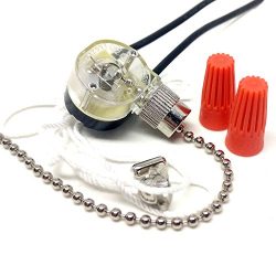 CeilingFanSwitch Zing Ear ZE-109 Ceiling Fan Light Lamp Canopy Replacement Pull Chain Switch  ...