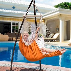 Lazy Daze Hammocks Hanging Hammock Swing Chair Outdoor Patio Porch Swing Seat with 2 Cushions an ...