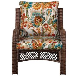 Outdoor Patio Deep Seat Chair Cushion Set Seasonal Replacement Cushions 25″x25″x6 ...