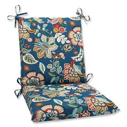 Pillow Perfect Outdoor Telfair Squared Corners Chair Cushion, Peacock