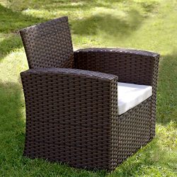 Innovex OD871RAB Prima Single Sofa Outdoor Patio Furniture, Large, Auburn