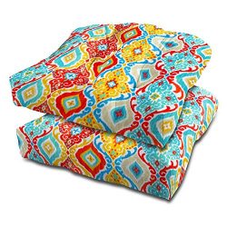 Stratford Home Outdoor Decorative Chair Cushion, Set of 2 (Fresca Fiesta)