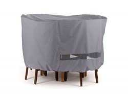Round Bar Table/Chair Set Cover Elite Charcoal